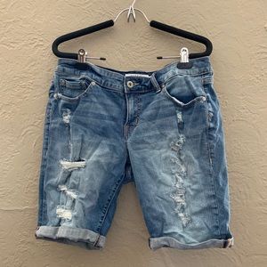 Torrid Distressed Denim Bermuda Short- Size 10